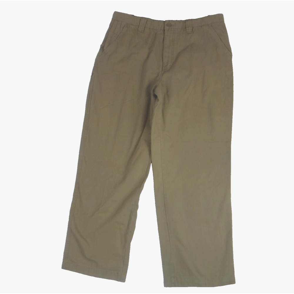 Weatherproof Vintage Mens Khaki Size 36x30 Straight Fit Zipper Pockets Work
